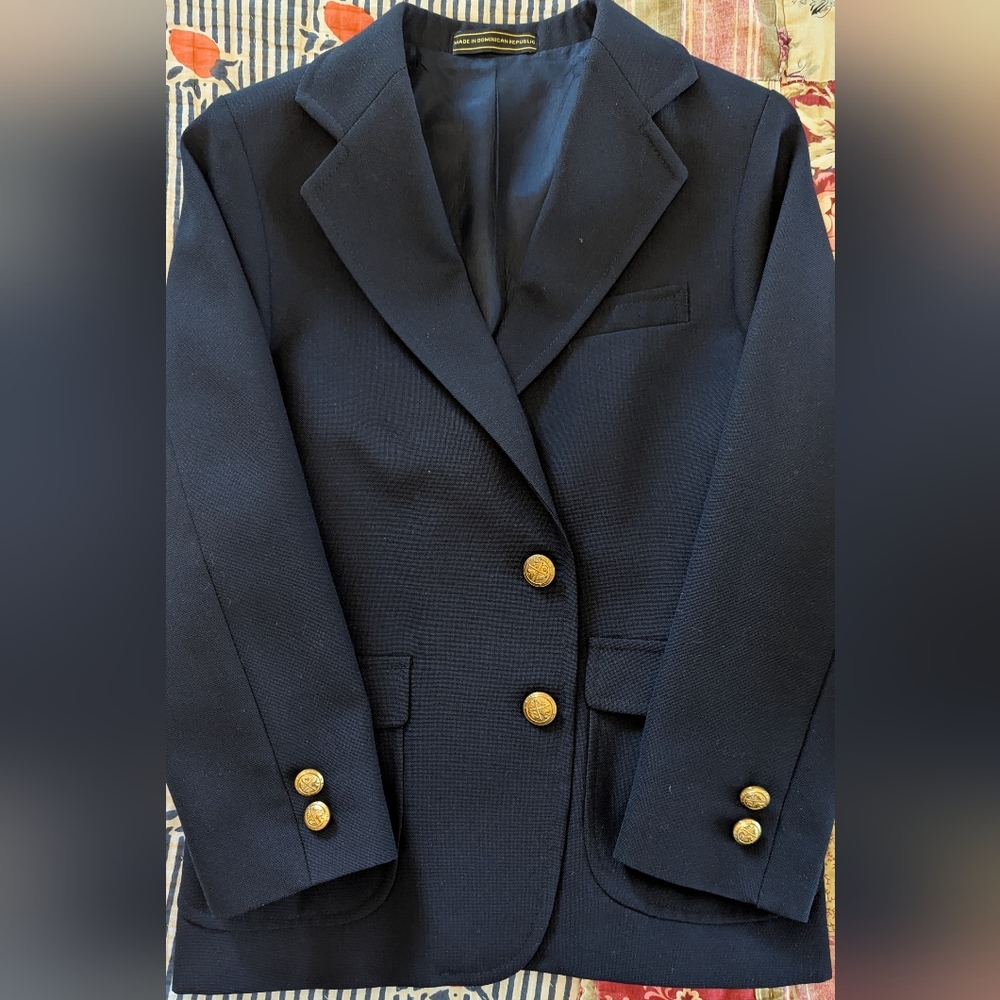 Nordstrom Navy Blue Kids Blazer with Gold Buttons